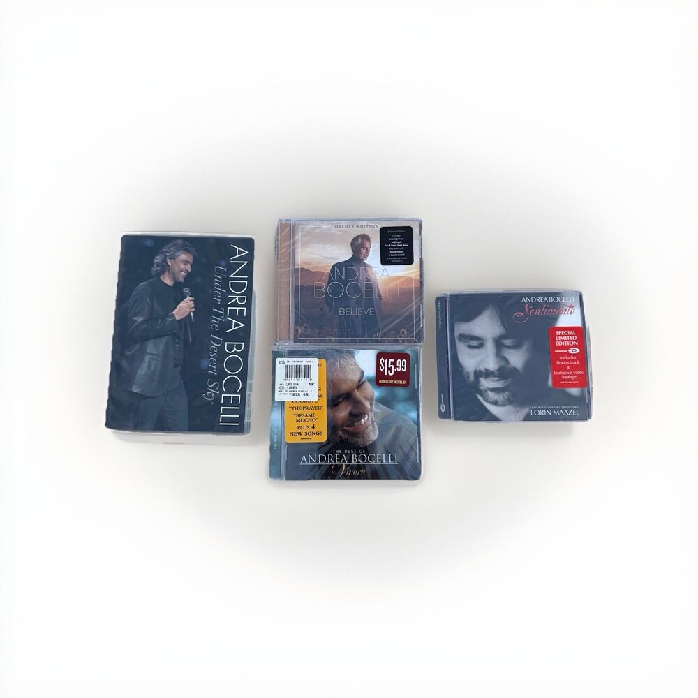 Andrea Bocelli Lot of 4 Classical CDs Best of Vivere Sentimento Believe Desert